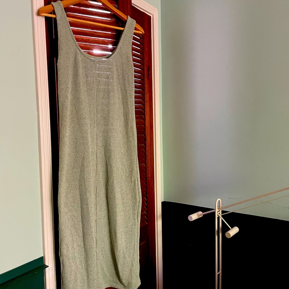 Zara seafoam green tank midi dress